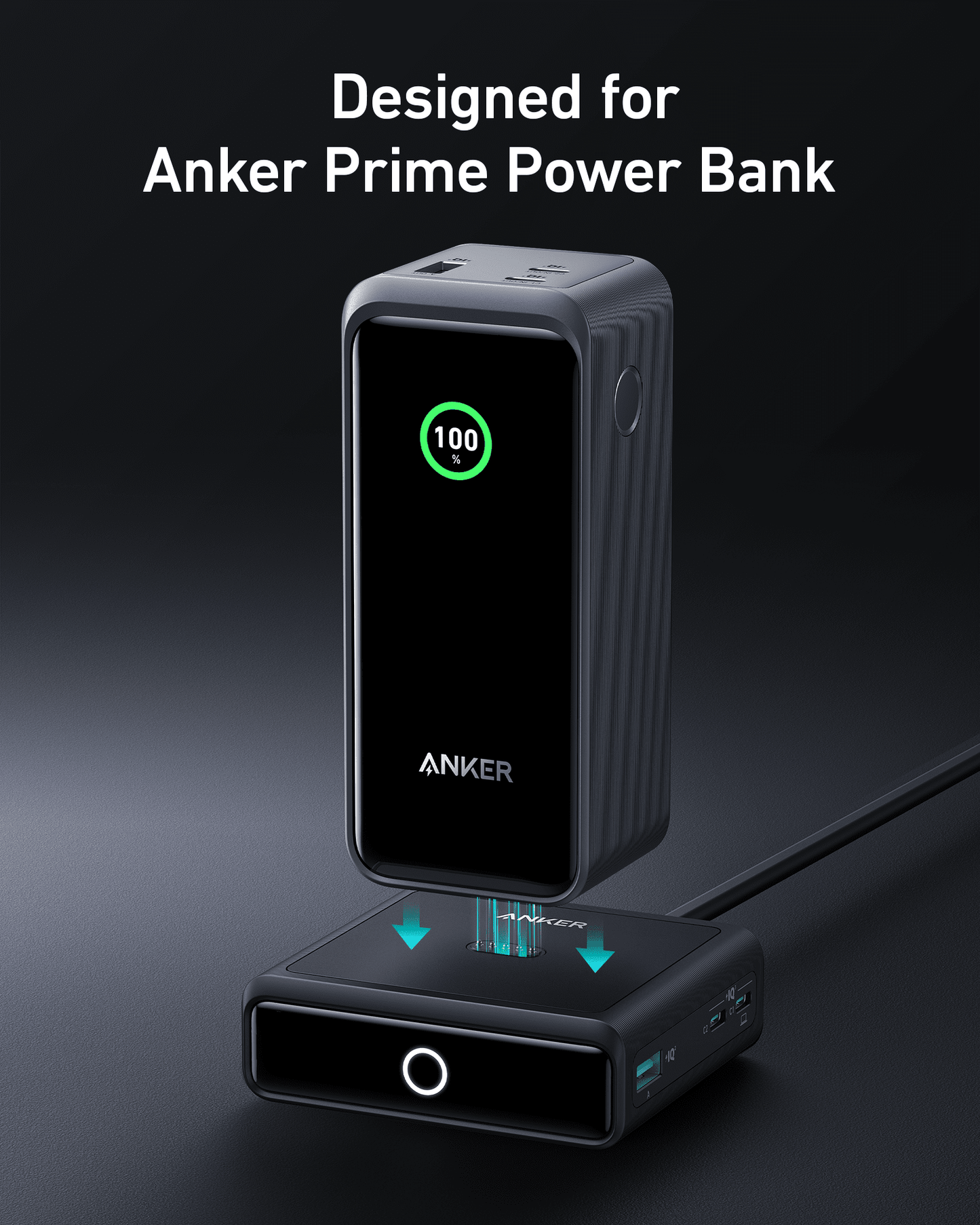 Anker Prime Powerbank (26K, 300W)+Base di ricarica Anker da 100 W per Anker Prime Power Bank
