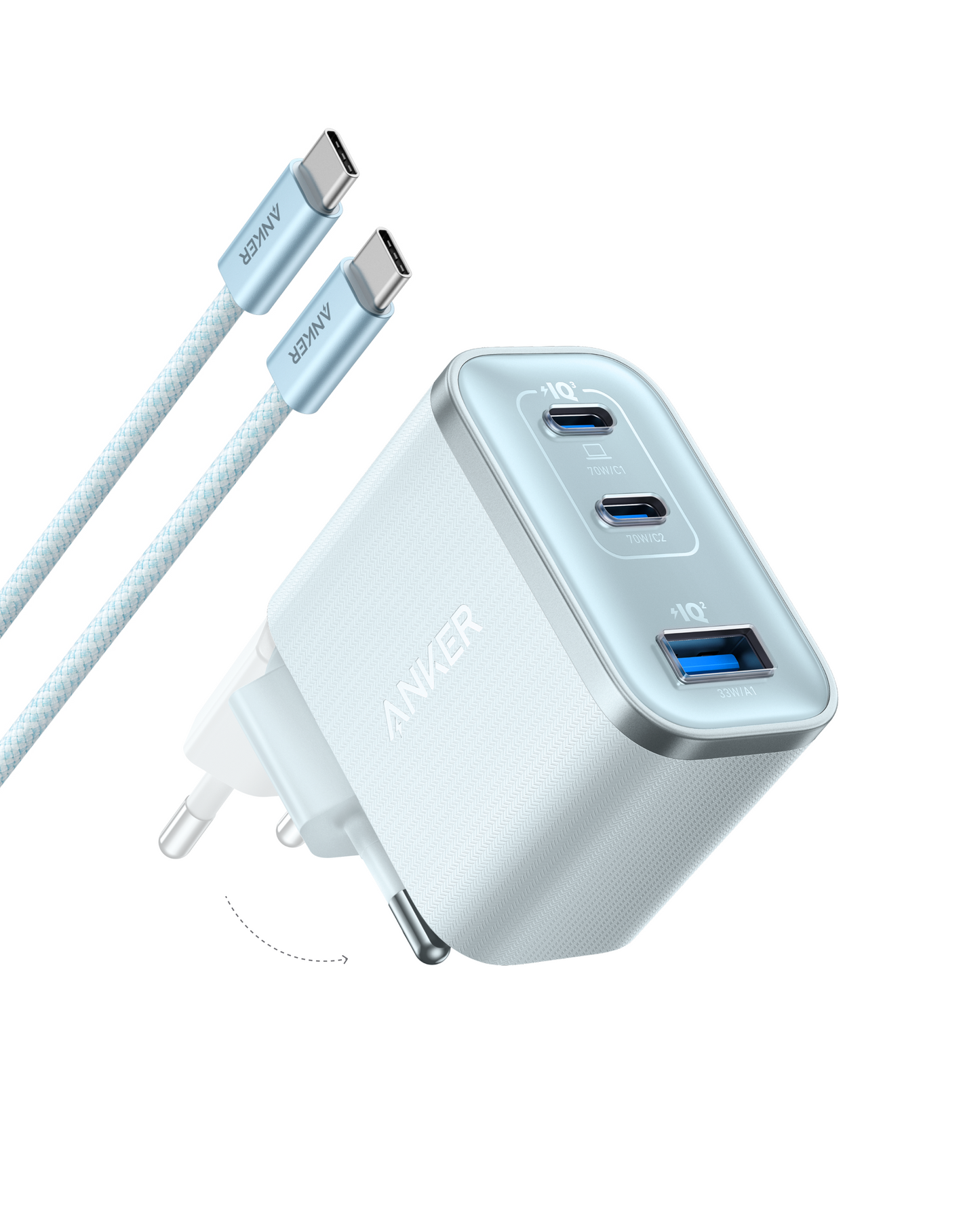Anker Nano Caricatore (70 W, 3 Porte)