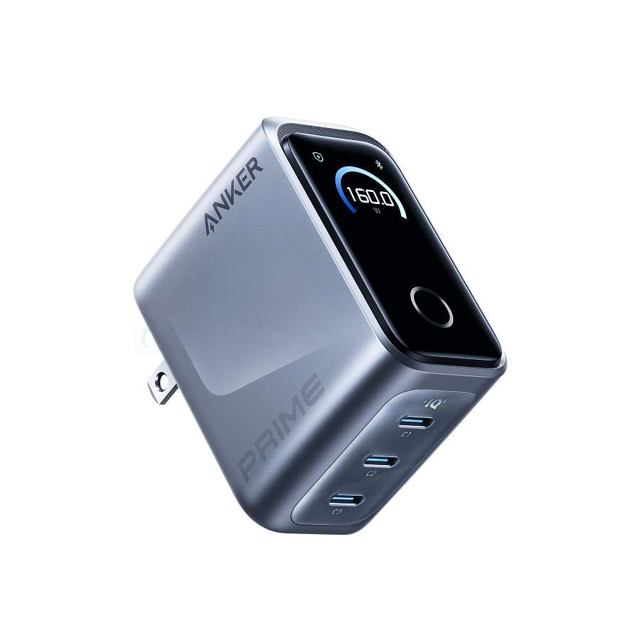 Anker Prime Caricatore (160W, 3 Porte, Display Intelligente)