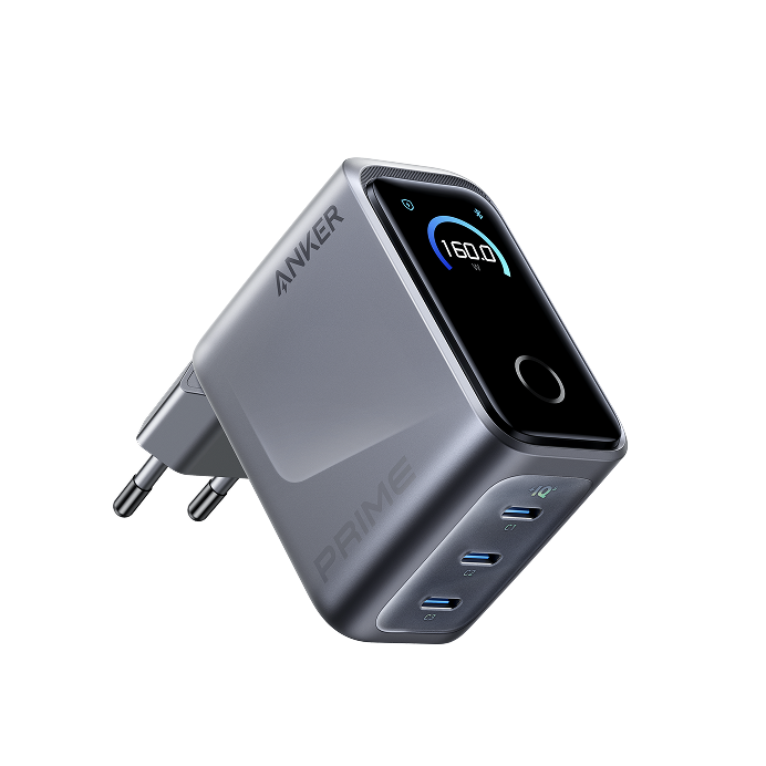 Anker Prime Caricatore (160W, 3 Porte, Display Intelligente)