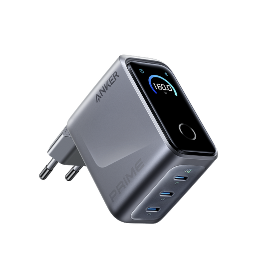 Anker Prime Caricatore (160W, 3 Porte, Display Intelligente)
