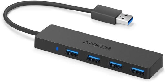 Anker Hub USB 3.0 a 4 Porte per Trasferimento Dati, USB Hub Multiporta Ultra Sottile