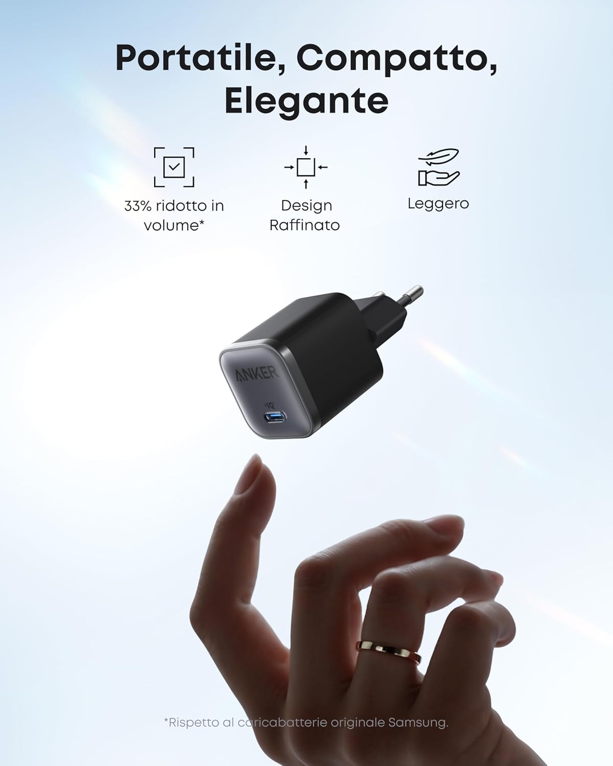 Anker Nano Caricatore (45W, con Cavo USB-C da 180 cm)