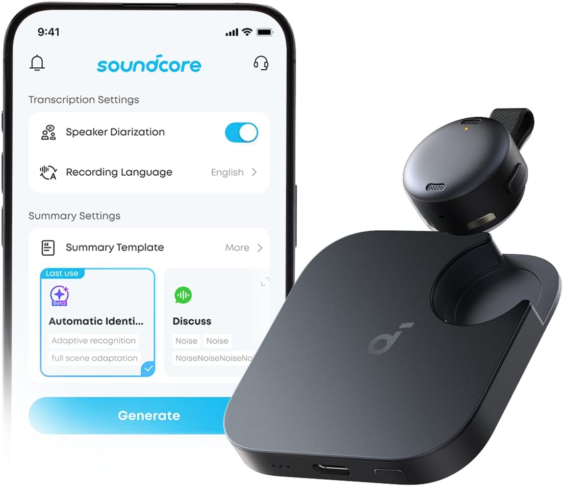 soundcore Work | Registratore vocale AI tascabile