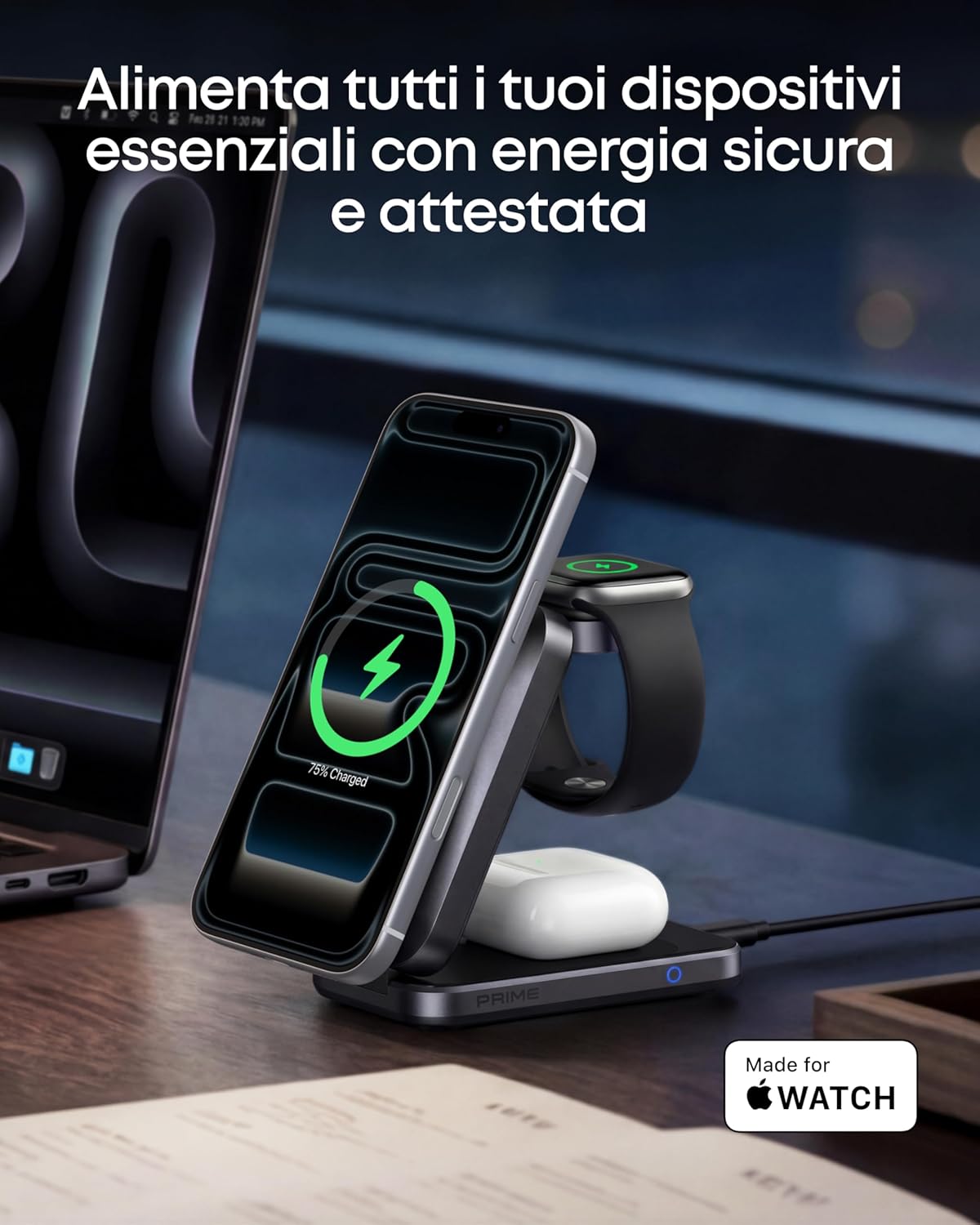 Anker Prime Stazione di ricarica wireless 3 in 1 (MagGo, AirCool, pieghevole)