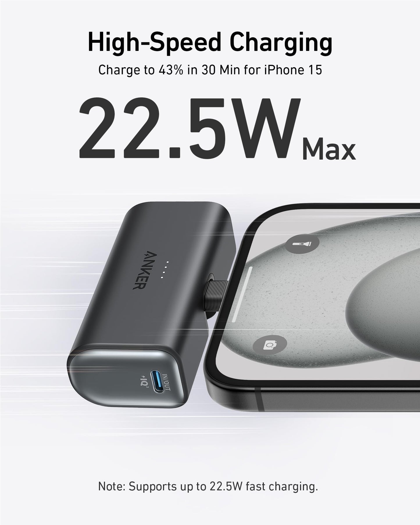 soundcore Liberty 5 Pro Max | Auricolari con Registrazione AI e Custodia Smart+Anker Nano Power Bank (22,5 W, connettore USB-C integrato)