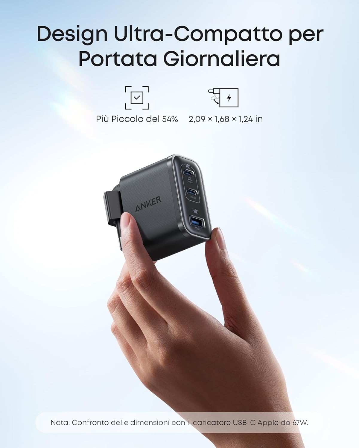 Anker Nano Caricatore (70 W, 3 Porte)