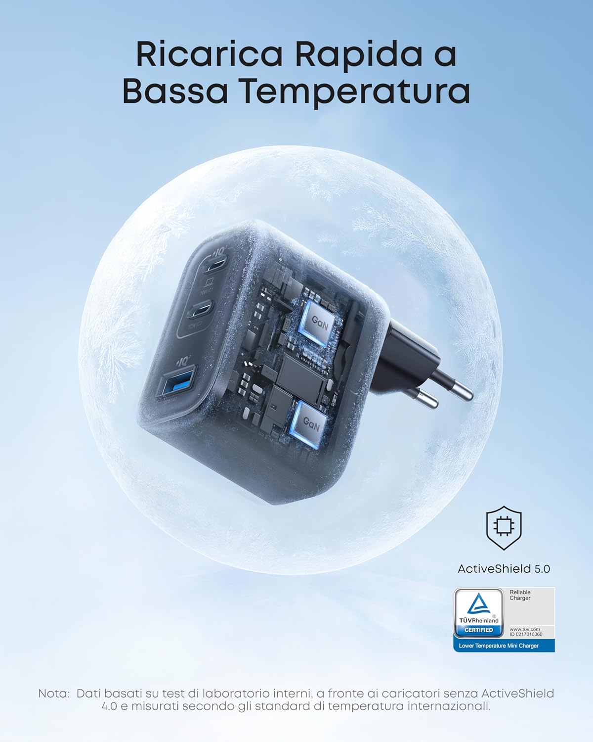 Anker Nano Caricatore (70 W, 3 Porte)