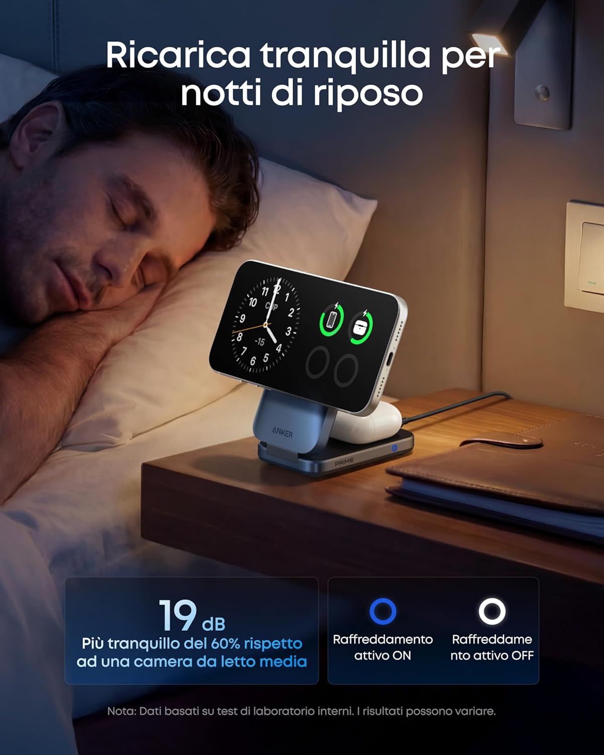 Anker Prime Stazione di ricarica wireless 3 in 1 (MagGo, AirCool, pieghevole)