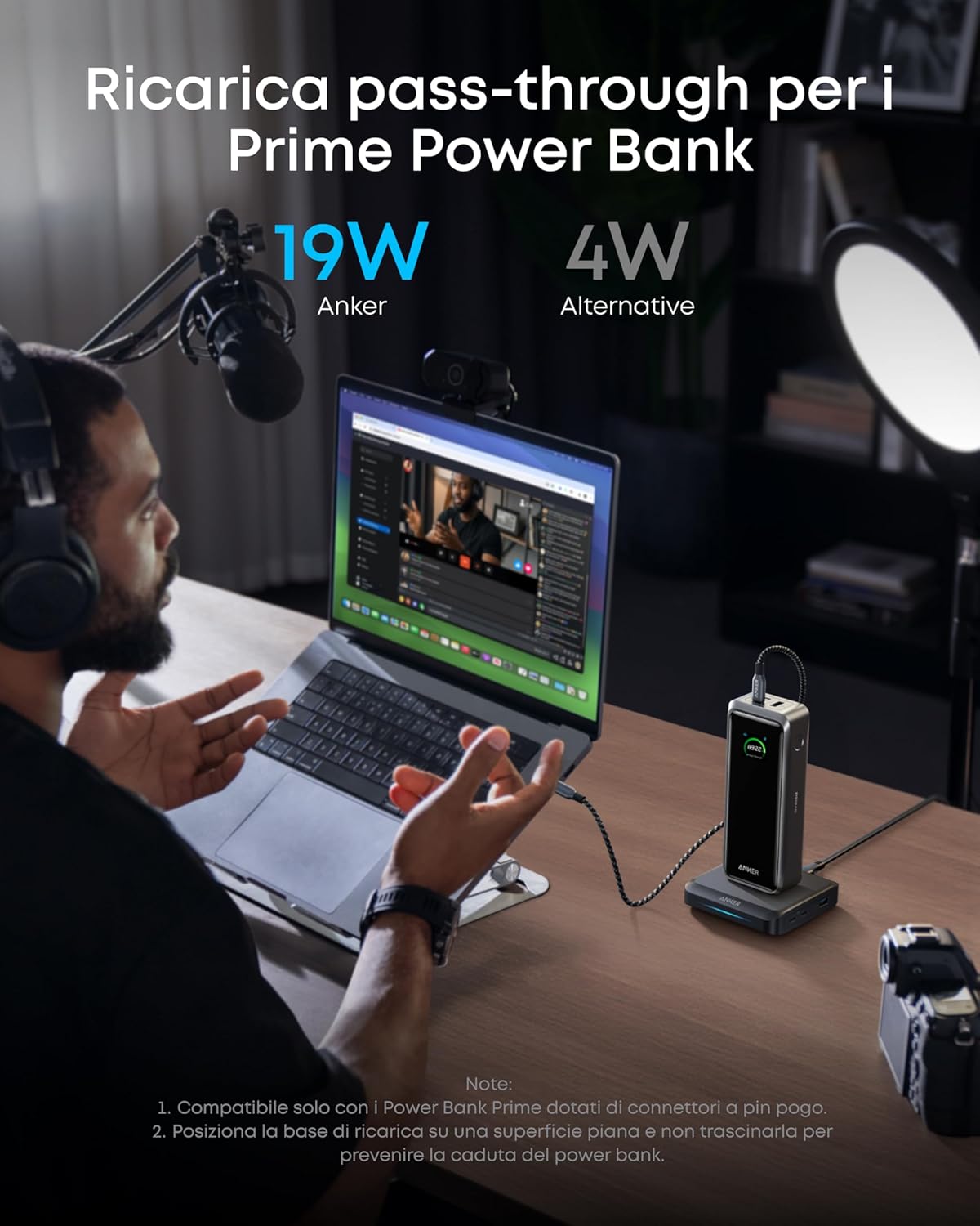 Anker Prime Base di ricarica (150 W, 3 porte)