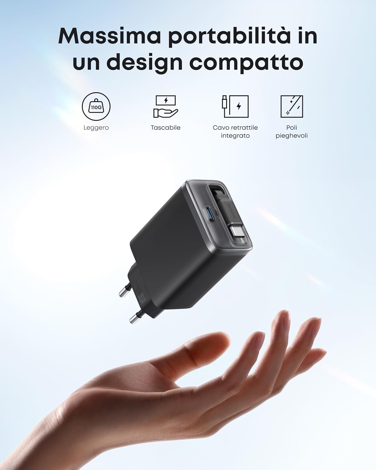 Anker Nano Caricatore (35 W, con cavo USBC retrattile integrato)
