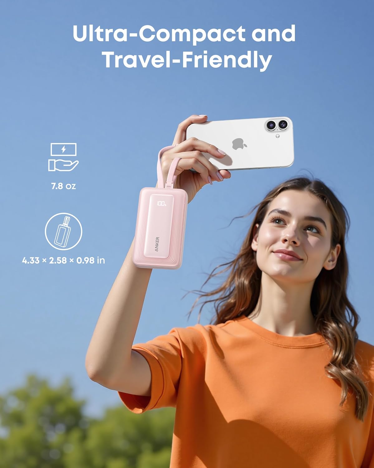 Anker Zolo Powerbank (10000mAh, con doppio cavo USB-C integrato)