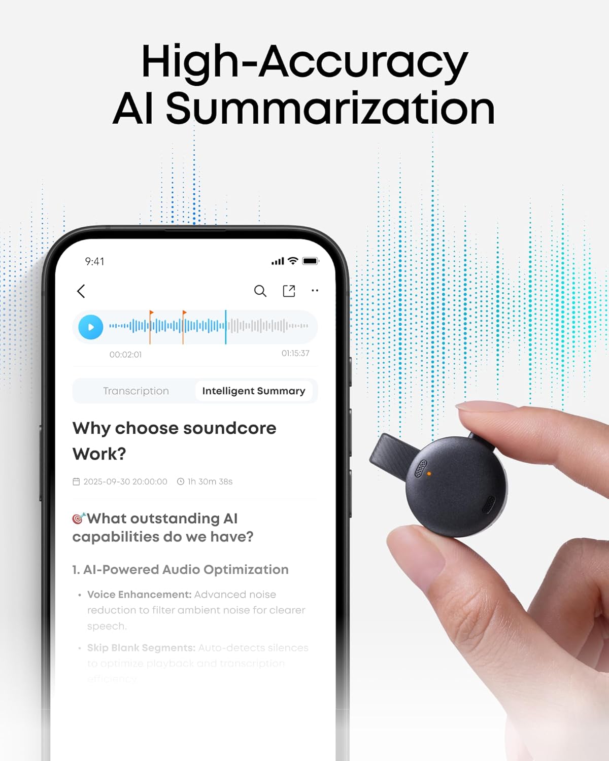 soundcore Work | Registratore vocale AI tascabile