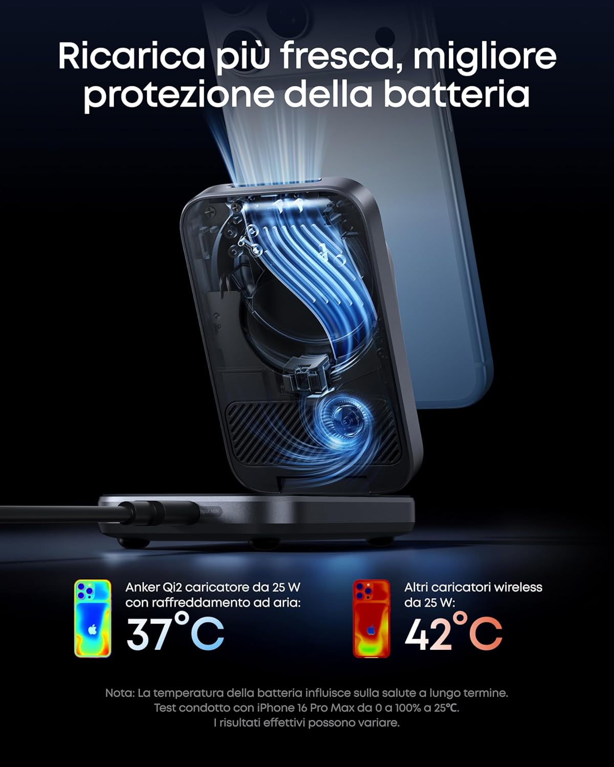 Anker Prime Stazione di ricarica wireless 3 in 1 (MagGo, AirCool, pieghevole)