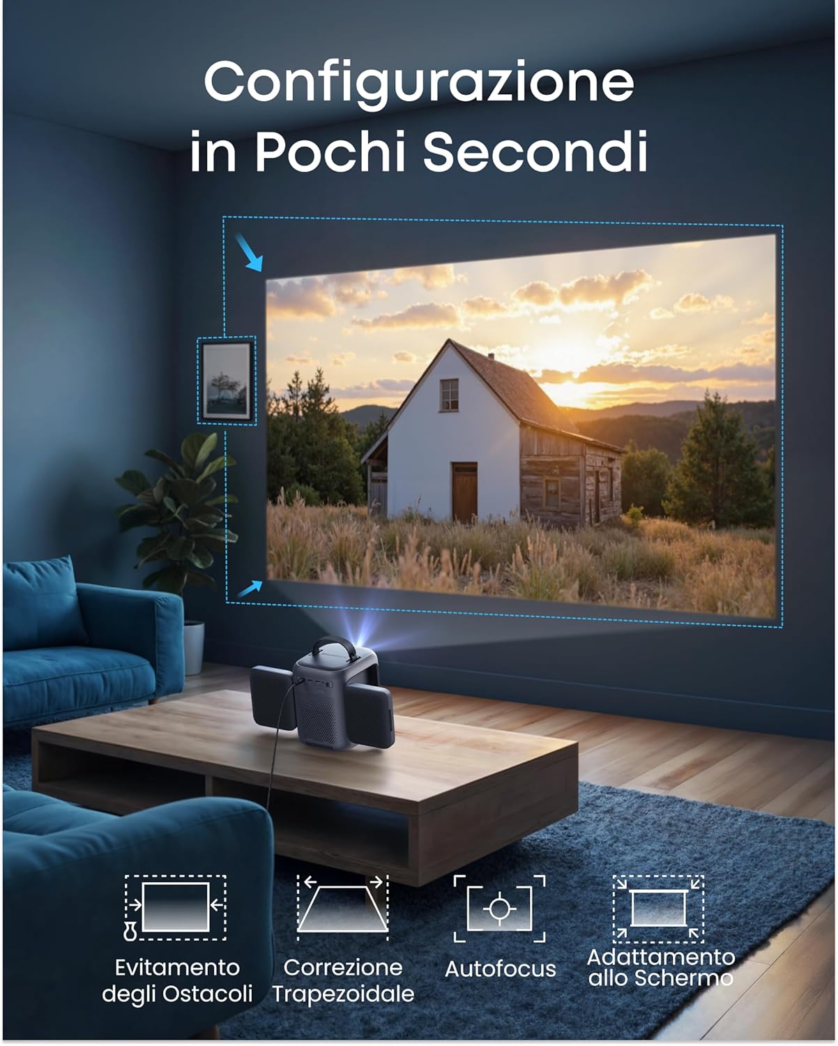 soundcore Nebula P1i | Il primo proiettore portatile smart al mondo con speaker ribaltabili