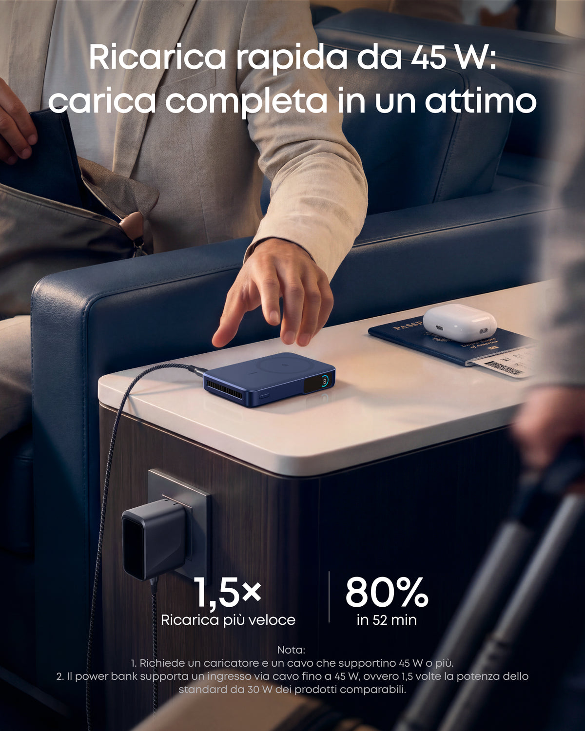 Anker MagGo Power Bank 2 Pro (MagSafe portatile da 10.000 mAh)