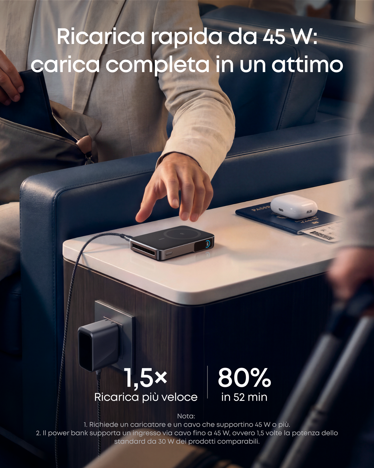 Anker MagGo Power Bank 2 Pro (MagSafe portatile da 10.000 mAh)