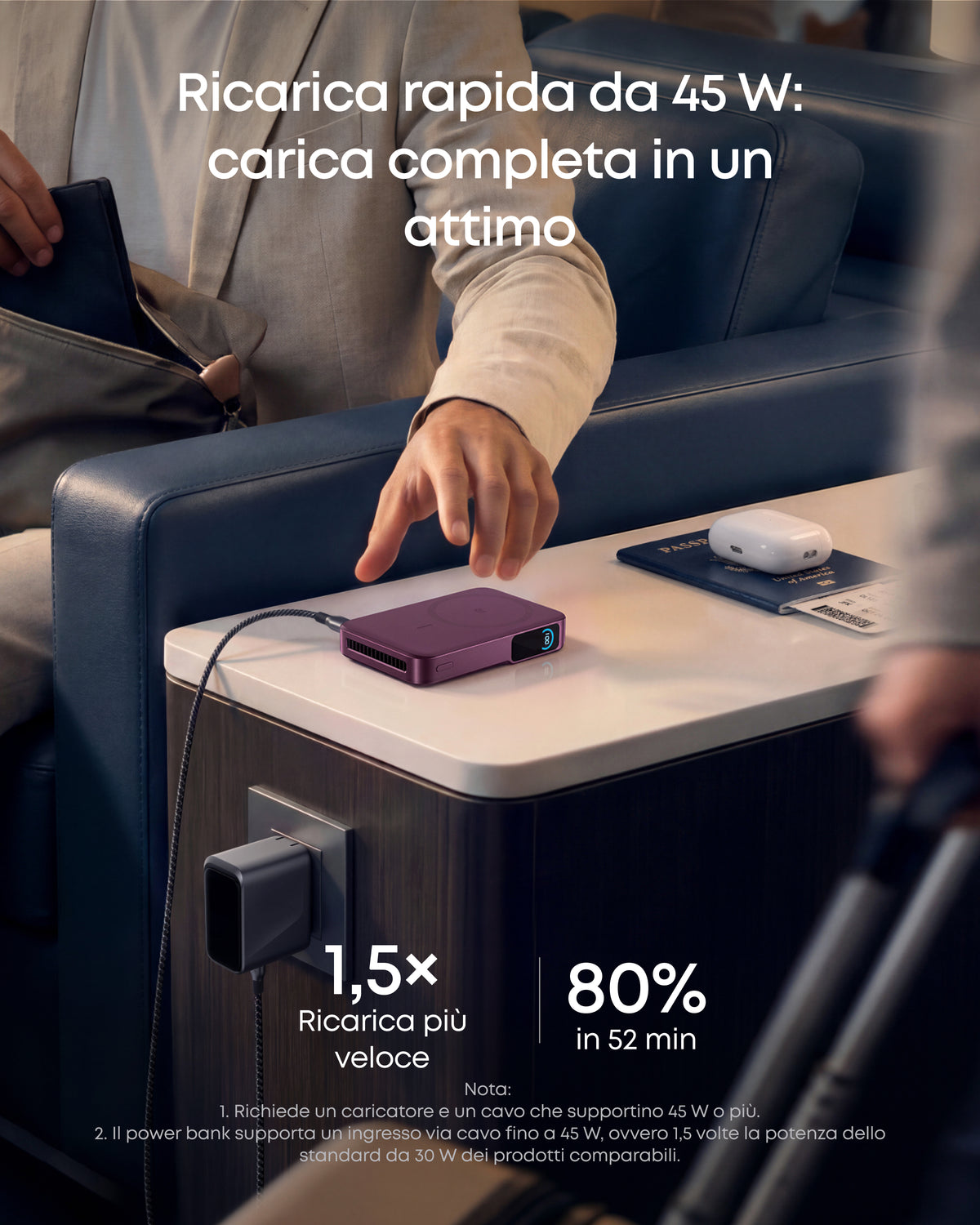 Anker MagGo Power Bank 2 Pro (MagSafe portatile da 10.000 mAh)