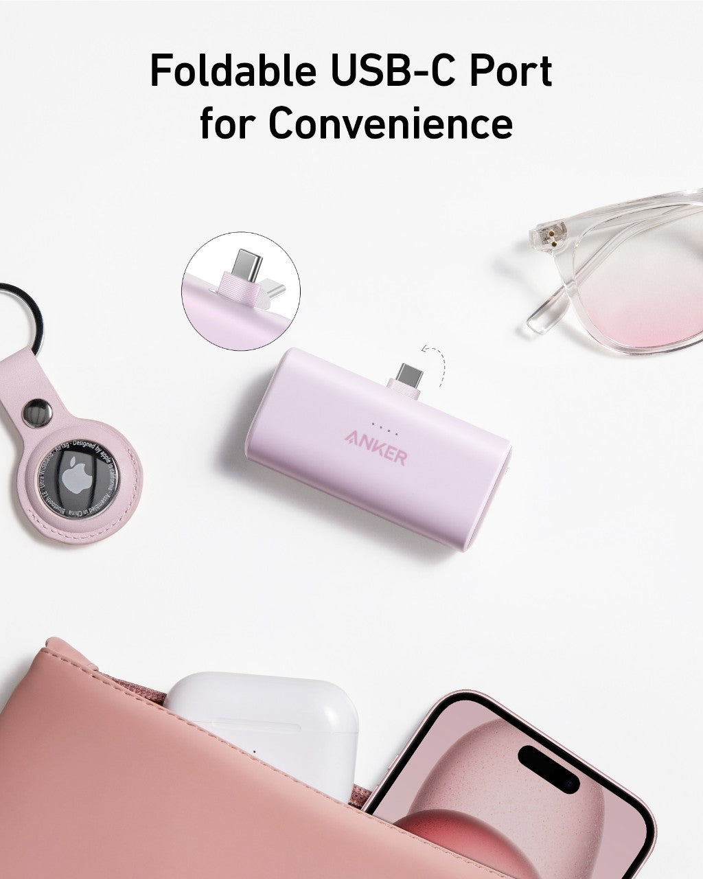 soundcore Liberty 5 Pro | Auricolari con cancellazione +Anker Nano Power Bank (22,5 W, connettore USB-C integrato)