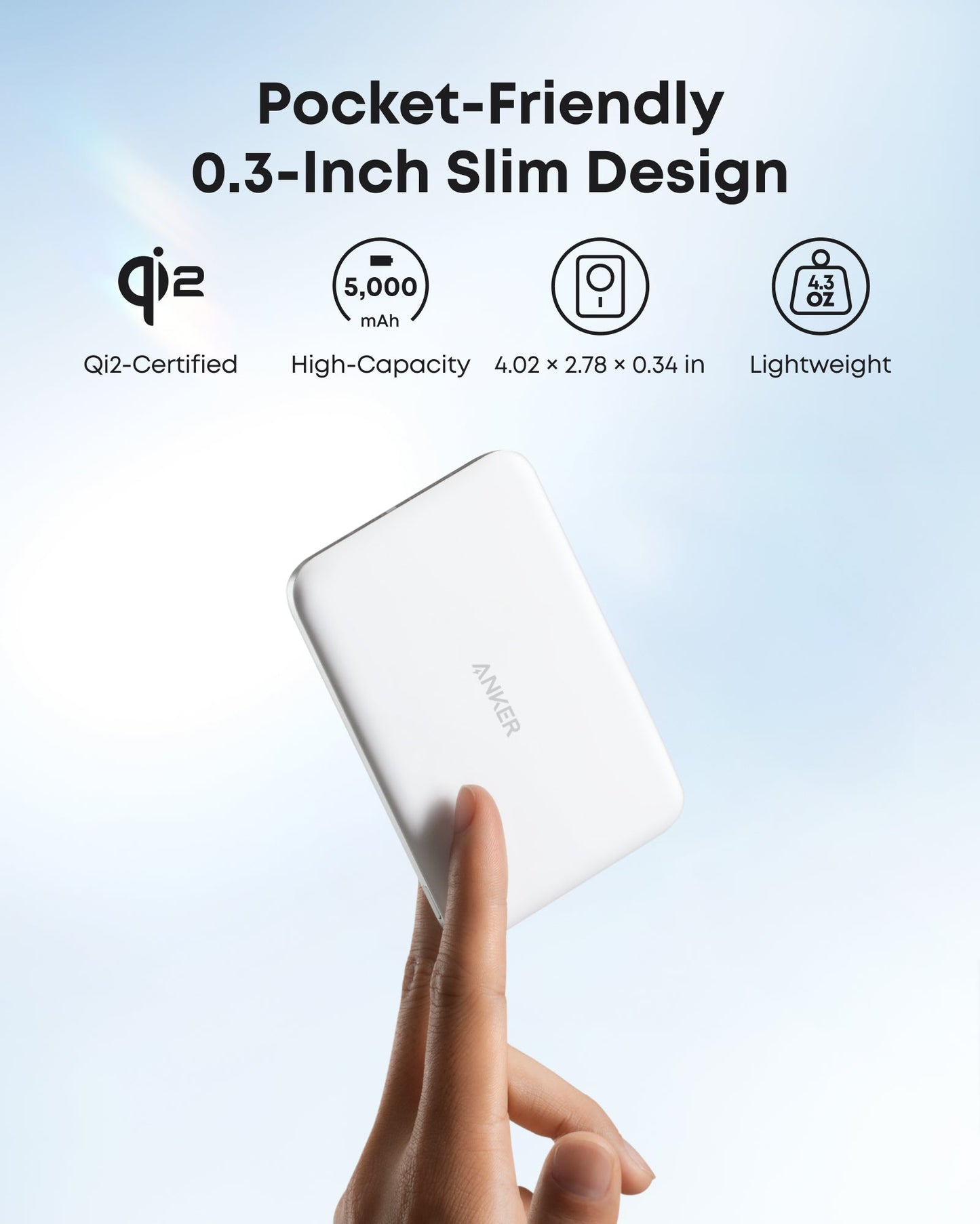 Anker Nano Power Bank (5.000mAh, MagGo, Sottile)
