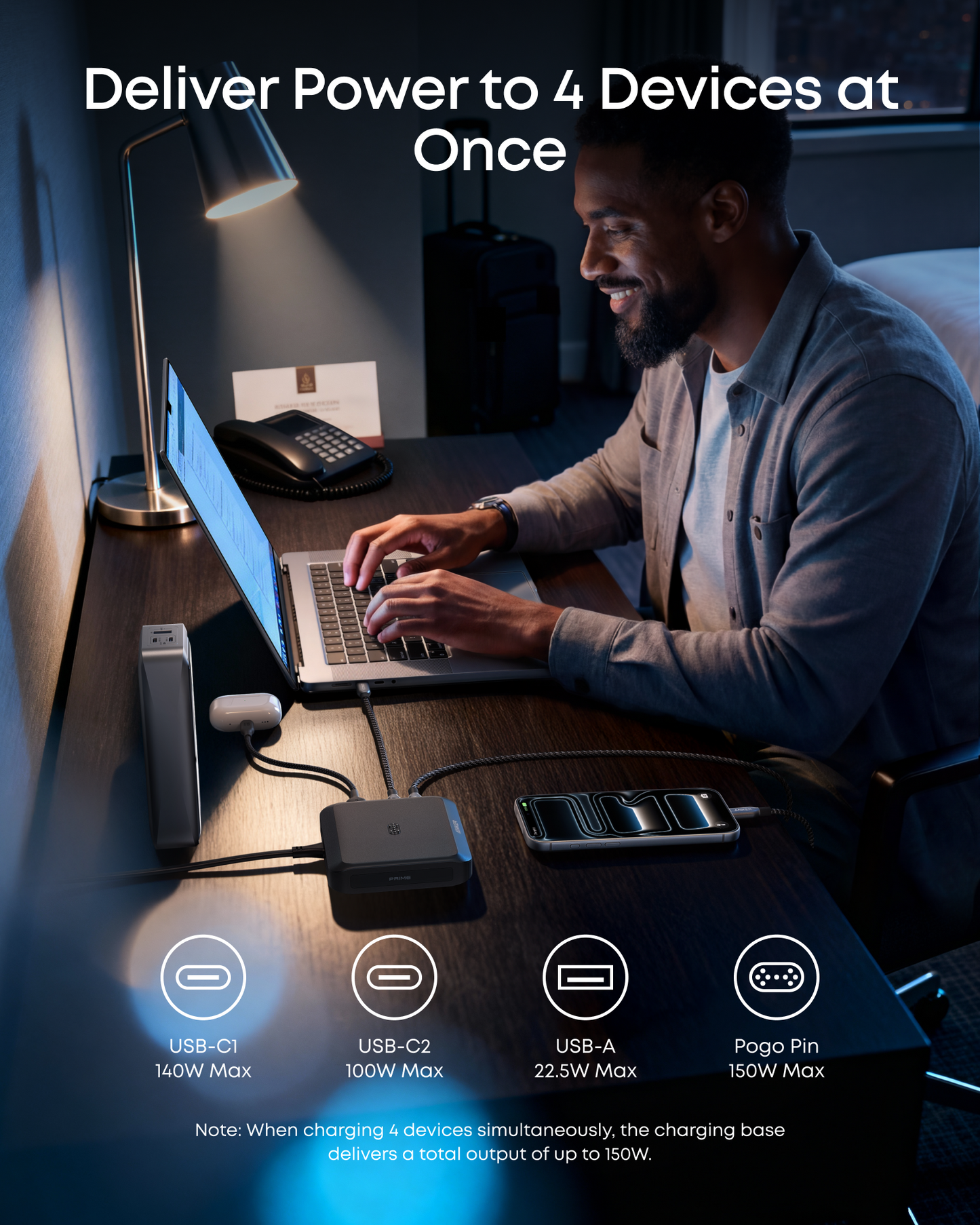 Anker Prime Base di ricarica (150 W, 3 porte)