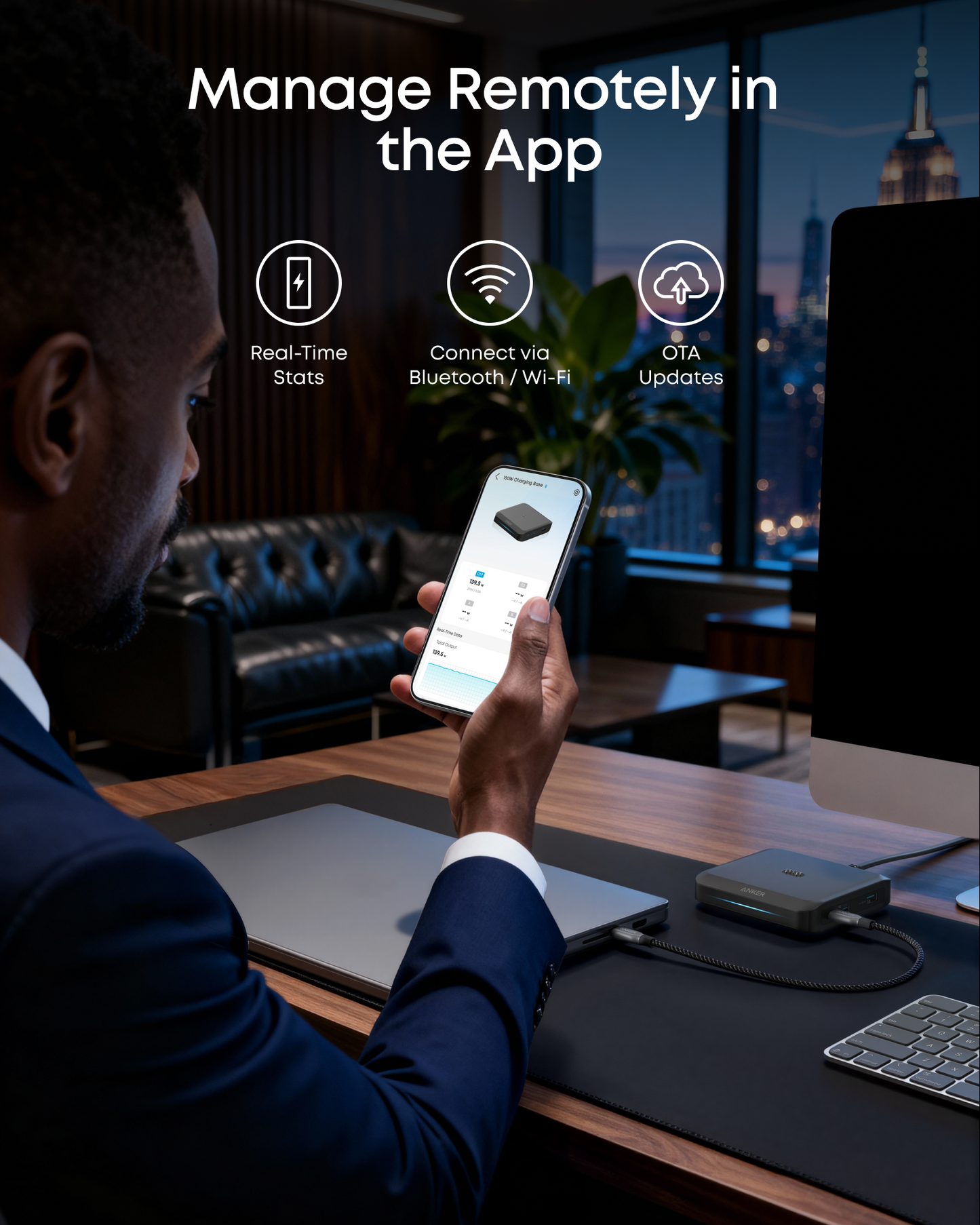 Anker Prime Base di ricarica (150 W, 3 porte)