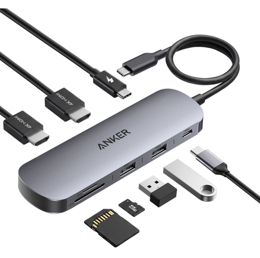 Anker Nano USB-C Hub (8 in 1, doppio display)
