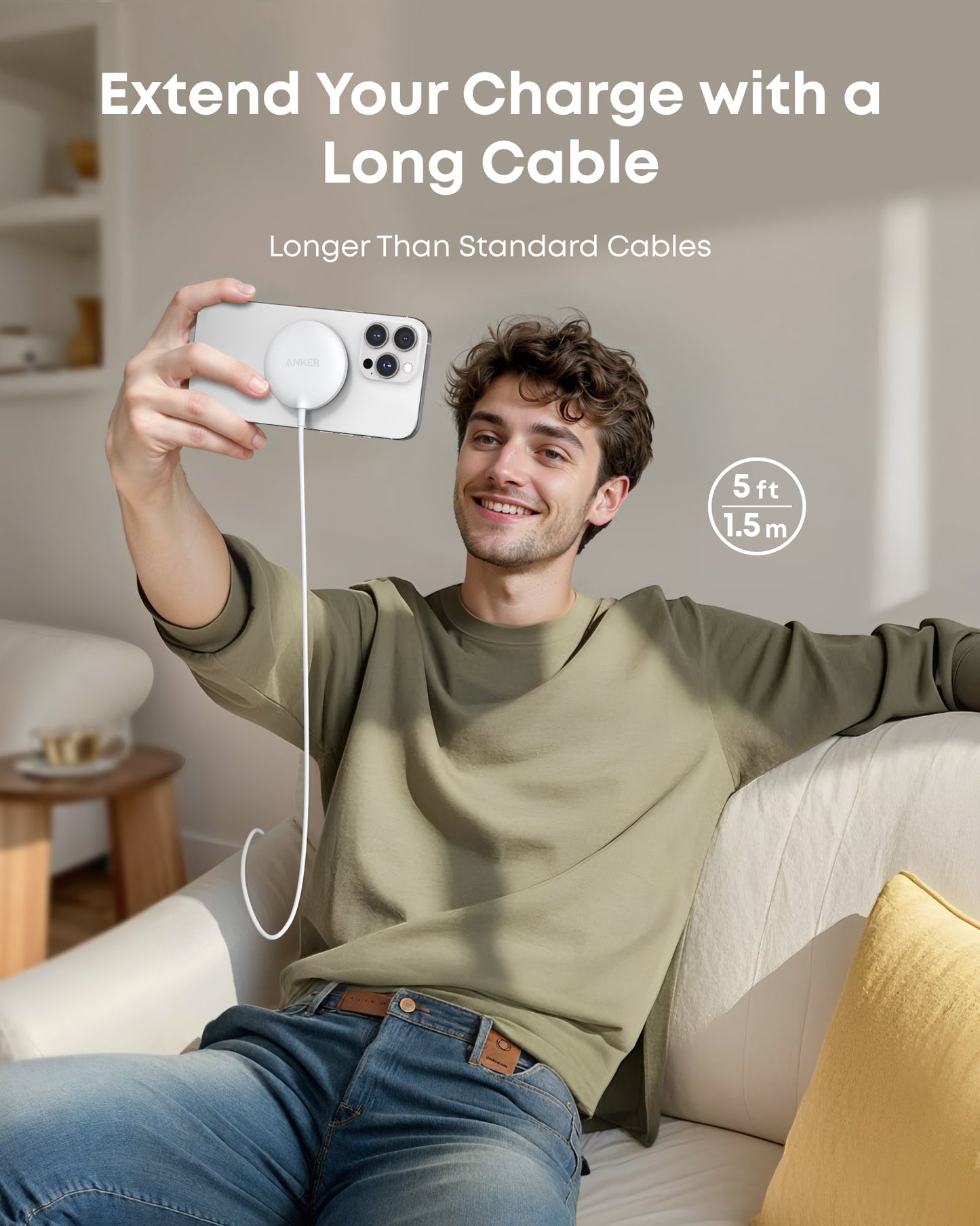 Caricatore wireless MagGo (15W, Pad)