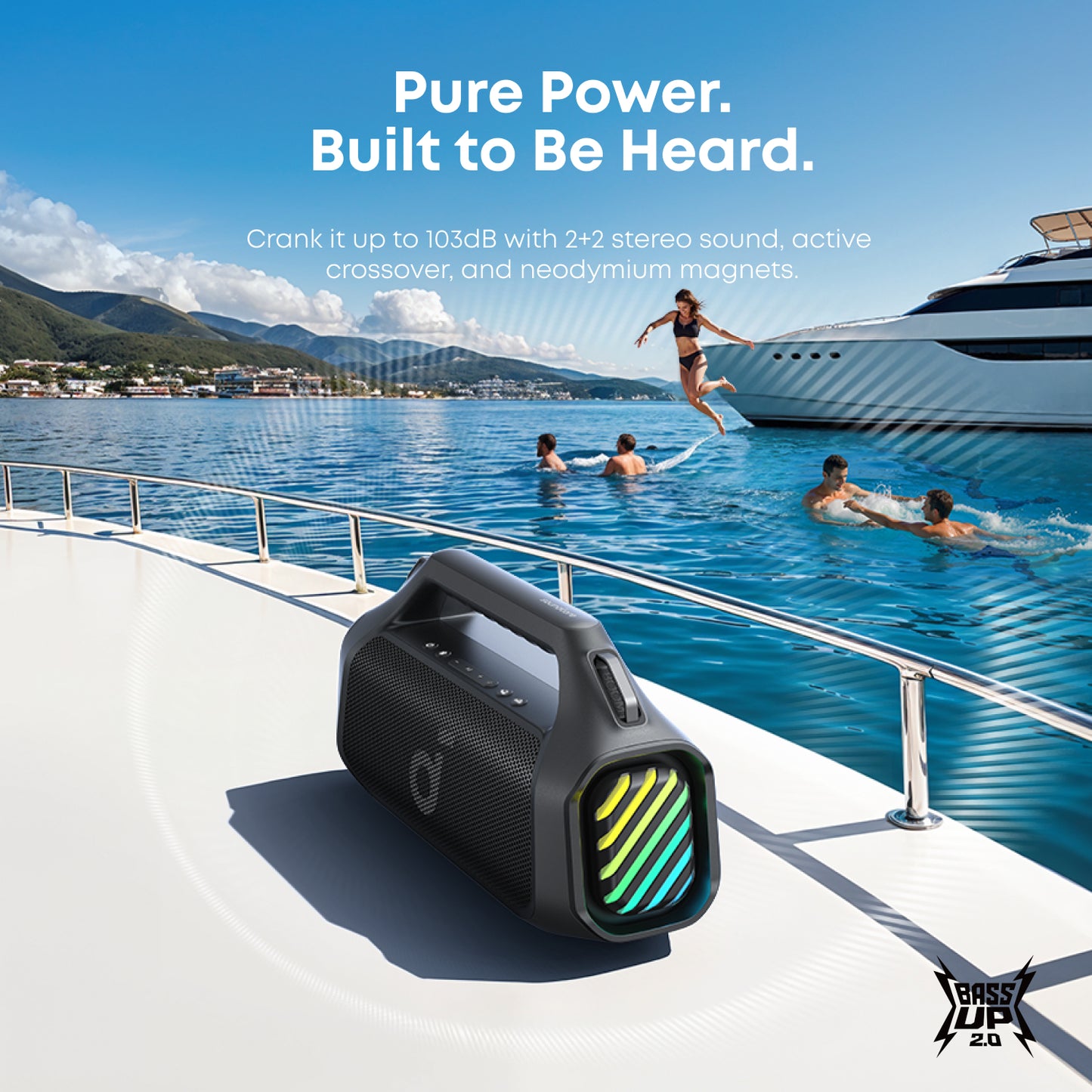 soundcore Boom 2 Pro | Bassi ultra-profondi per avventure all'aria aperta