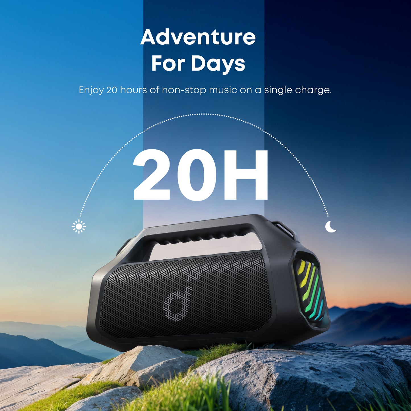soundcore Boom 2 Pro | Bassi ultra-profondi per avventure all'aria aperta