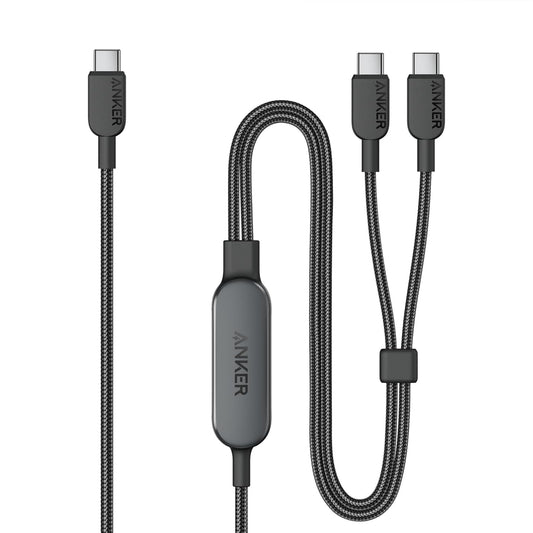 Cavo Anker 2 in 1 da USB-C a USB-C (1,2 m, 140 W, intrecciato)