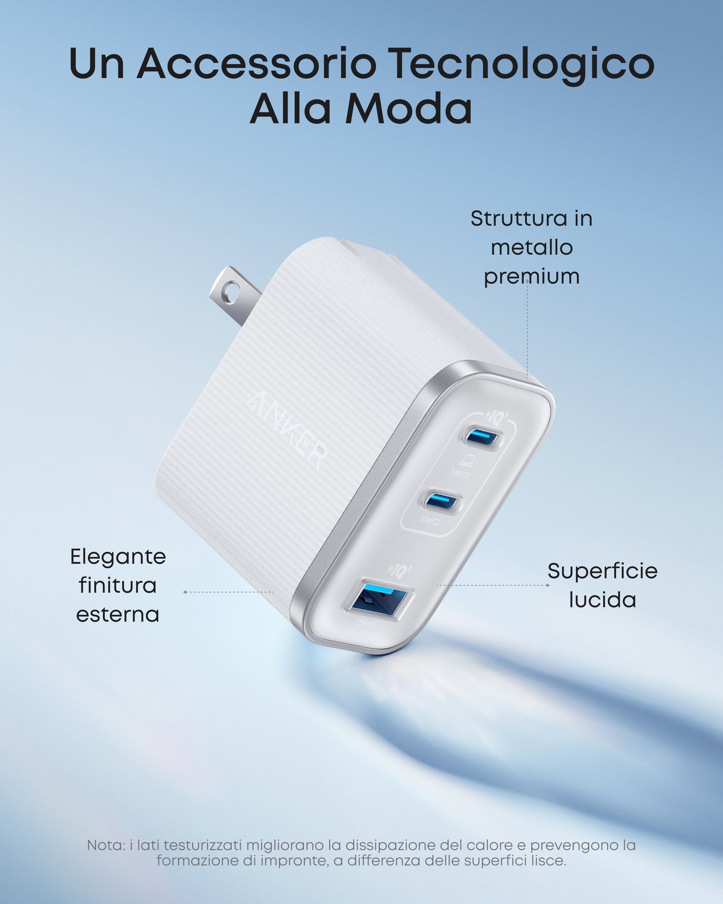 Anker Nano Caricatore (70 W, 3 Porte)