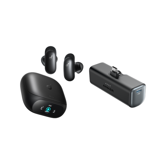 soundcore Liberty 5 Pro | Auricolari con cancellazione +Anker Nano Power Bank (22,5 W, connettore USB-C integrato)