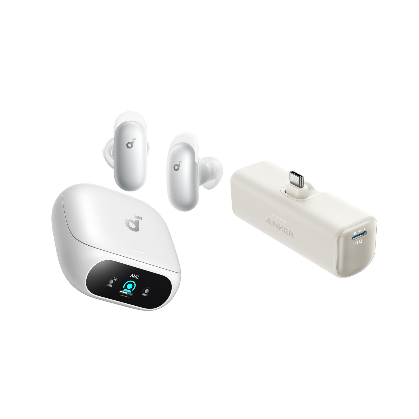soundcore Liberty 5 Pro | Auricolari con cancellazione +Anker Nano Power Bank (22,5 W, connettore USB-C integrato)