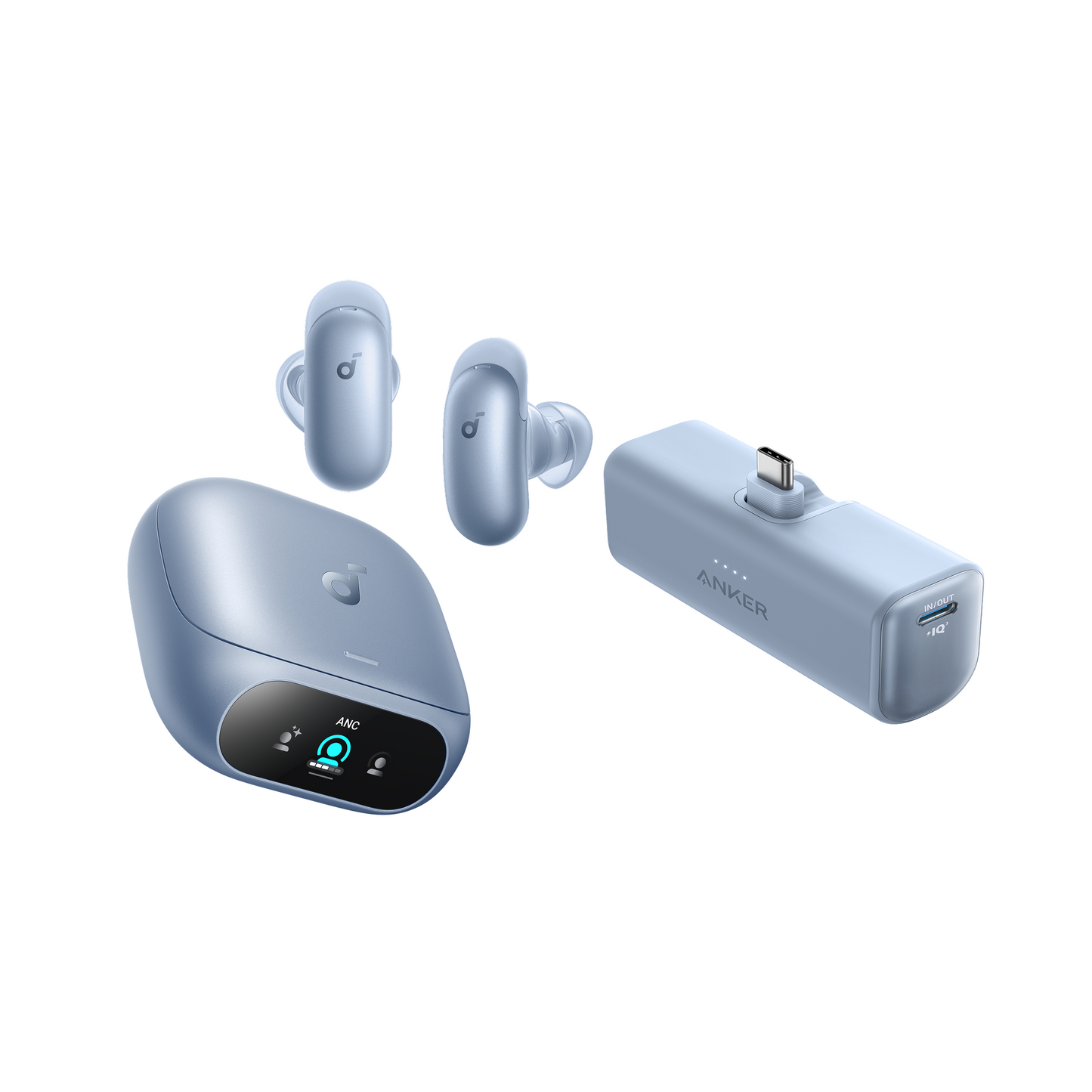 soundcore Liberty 5 Pro | Auricolari con cancellazione +Anker Nano Power Bank (22,5 W, connettore USB-C integrato)