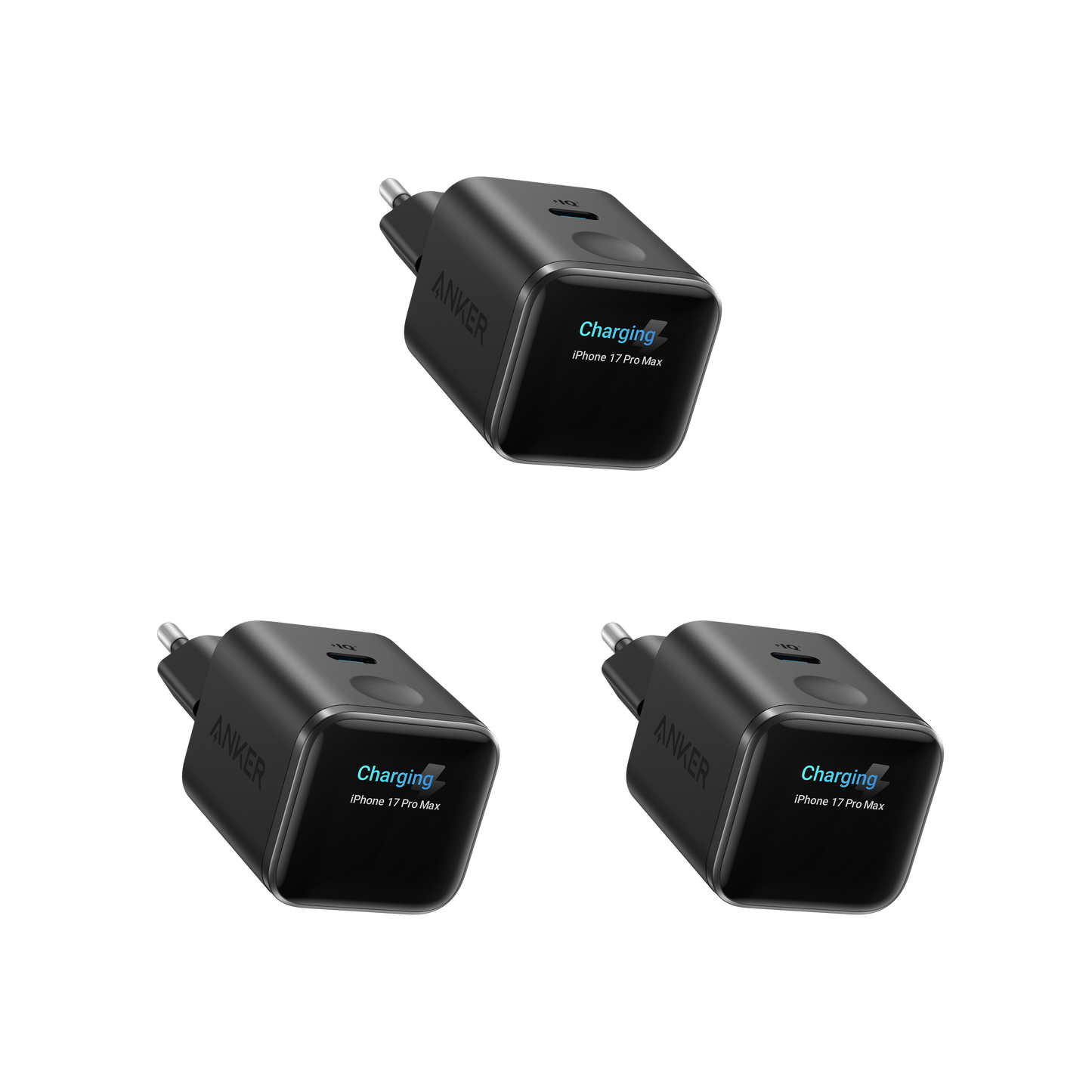 Anker Nano Caricatore (45W, Smart Display, 3 pezzi)