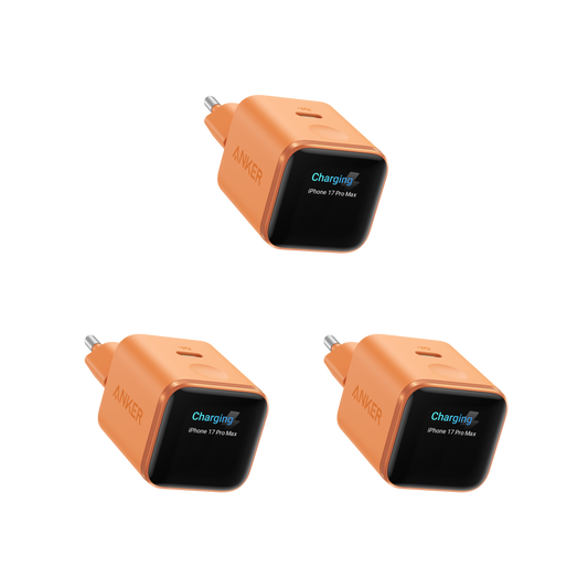 Anker Nano Caricatore (45W, Smart Display, 3 pezzi)