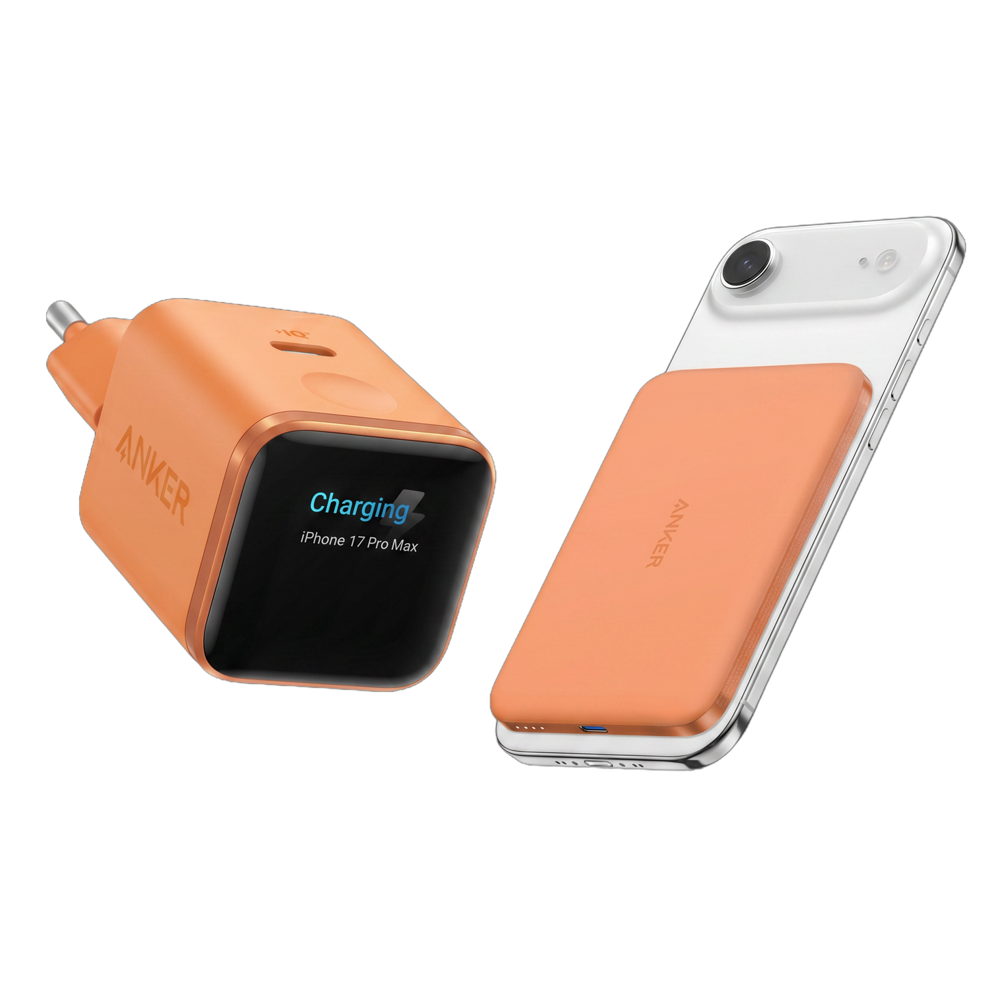 Anker Nano Caricatore (45W, Smart Display)+Anker Nano Power Bank (5.000mAh, MagGo, Sottile)